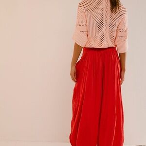 Free People Flowy Red Pants